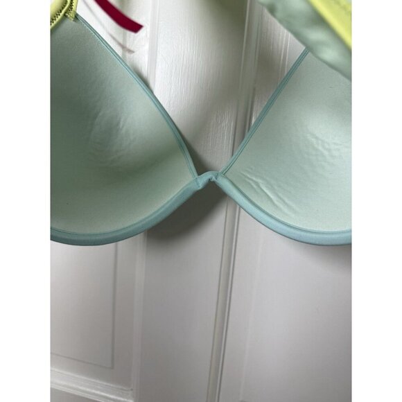 Victoria’s Secret Women’s Razorback Blue & Green Bikini Swimsuit Top Size 34DD - Picture 8 of 9